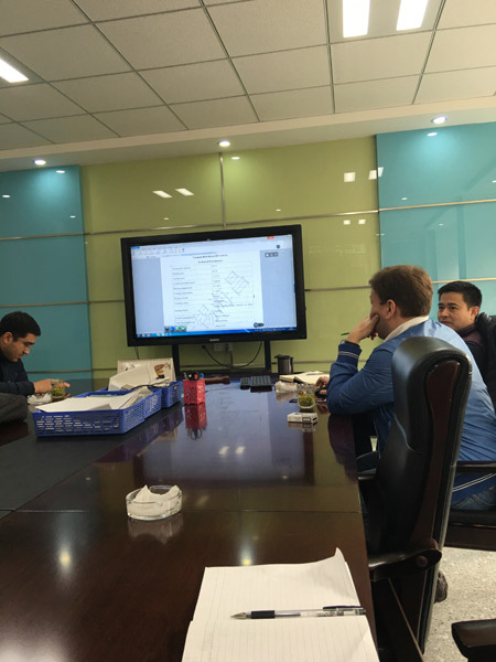 烏茲別克斯坦客戶來我公司中試真空帶式干燥機